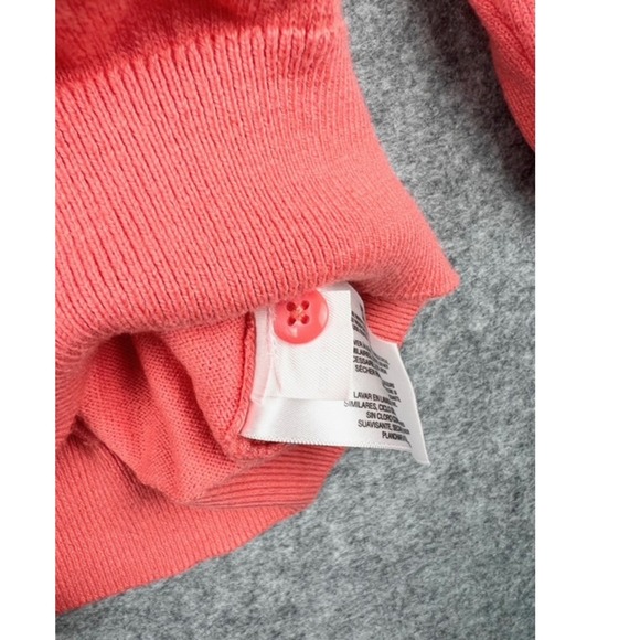 Greg Norman Cardigan Sweater Womens XXL Coral Pink Button Front Knit Top Golfing - Picture 7 of 7